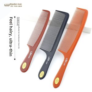 Professional Haircut Comb Anti-Static Ultra-Thin Flat Head Comb Elecwood Haircut Comb Salon Beauty Special Use Comb