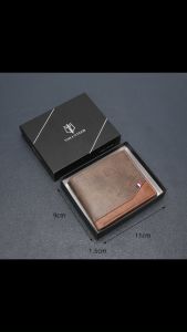VOLUNTEER BAGS PU Leather Bifold Card Holder Short Wallet For Men 5007