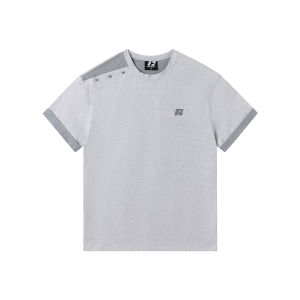 FORNINES | Embroidered Colorblock Short Sleeve Tshirt