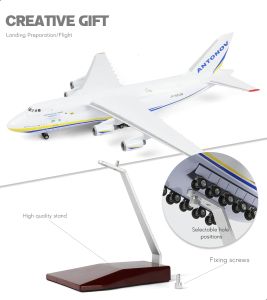 1/165 Scale Aircraft Antonov AN-124 Cargo Airplane Models Kit with Stand And Openable Nose Door For Aviation Souvenir Gift