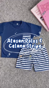 BOBOHO - SETELAN ANAK LAKI-LAKI LOKAL / SET ATASAN DAN CELANA PENDEK STRIPPER / FASHION GAYA MODIS ANAK LAKI-LAKI