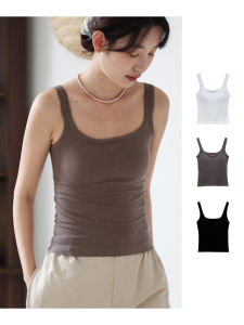 Comfortable High Elastic Modal One-Piece Bra Tank Top Womens Vest Strap Womens Underwear Inner Wear Four Seasons