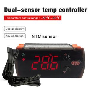 220v Temperature Controller Digital Thermostat Microcomputer Refrigeration Cooling Defrosting Controller for Freezer Display