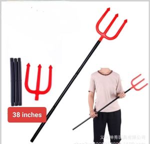 halloween costume props Devil fork / demon axe / karet for kids horror weapons costplay