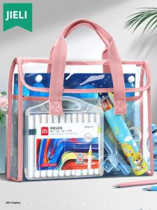 JIELI | Waterproof Transparent School Bag Large Capacity