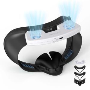 DEVASO | Quạt Làm Mát Có Thể Điều Chỉnh Cho Giao Diện Mặt Nạ Meta Quest 3S Với 3 Tốc Độ Phụ Kiện Chống Mờ Ống Kính Sử Dụng Lại Được Qua Cổng USB