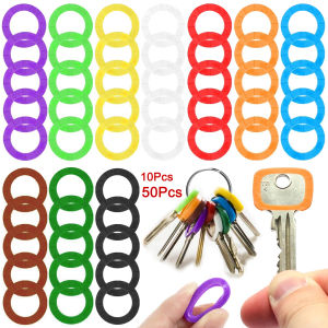 10-50Pcs Hollow Rubber Key Covers Key Caps Elastic Key Identifiers Covers Soft Silicone Key Protector Markers Key Accessories
