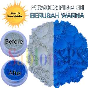 POWDER PIGMEN BERUBAH WARNA LAMPU UV MATAHARI BLUE BIRU 2GR