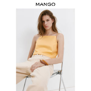 Mango | Summer Simple Cotton Short Sleeve Thin Strap Camisole