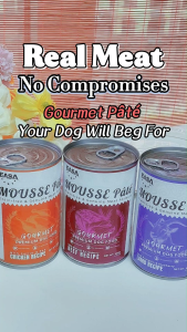 EASA Wet Dog Food 400g 6/12 Cans | Gourmet Mousse Pate | Chicken Beef Lamb | Carrot Broccoli Pumpkin Blueberry Cranberry