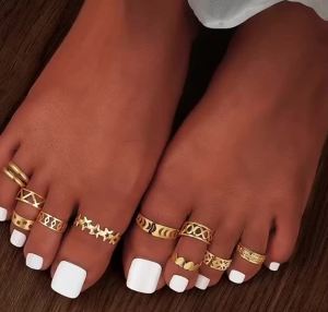 2025 FNIO Holiday Ladies Toe Ring Open Toe Ring Suit Ladies Beach Foot Accessories Love Ladies Foot Ring Accessories