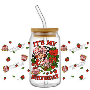 New 40 Styles Lovely Fruit Girl Retro Art For 16oz UV DTF 3D Sticker Decals Wraps Glass Can Coffee Cup Creative Craft DIY Gifts