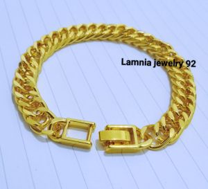 GELANG TANGAN RANTAI POLOS LAPIS EMAS PERHIASAN PRIA DAN WANITA DEWASA MURAH POL