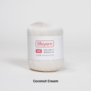 LIFEYARN | DIY Handmade Pearl Lace Yarn Orange Summer No.5 Fine Silk-Like Yarn