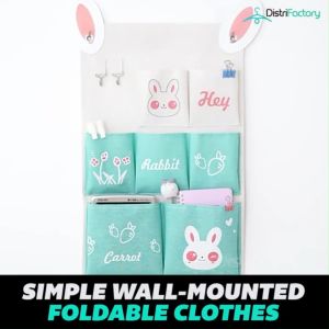 Simple Wall-Mounted Foldable Clothes Storage Basket