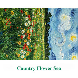 500/1000/1200/2000Pieces Country Flower Sea Difficult Jigsaw Puzzle Decompression Toys Game Family Educational Toys