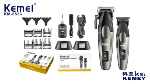 Kemei KM-8536 ปัตตาเลี่ยนกันขอบ แกะลาย มาพร้อมหน้าจอLED ปรับความแรงได้ พร้อมใช้งานทันที่ ของแท้100%