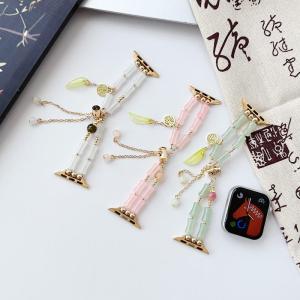 Adjustable Slub Bead Strap Material Buckle Design Breathable Durable For Apple Watch Band 40mm 49mm 45mm 38mm 42mm Elegant Women Bracelet for Apple Watch Series SE 9 8 7 6 5 4 3