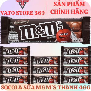 Socola sữa M&M milk chocolate nâu thanh 46g