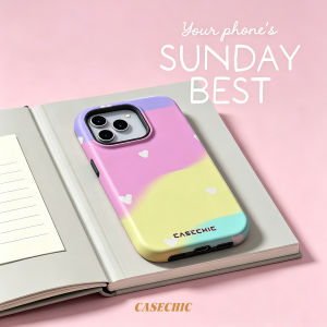 Potdemiel | Soft Gradient Heart For Case For iPhone 17 16 15 14 Plus 13 Pro Max Shockproof Hard Cover CaseChic