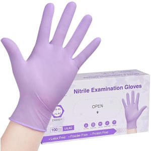 100PCS Purple Nitrile Disposable Gloves Powder & Latex Free Gloves for Kitchen Cooking Household Beauty Petcare Hair Dye Gloves