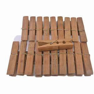 YUYOU | Windproof and Sturdy Thick Bamboo Clothes Pegs