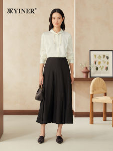 YINER | Spring New Chinese Style Pankou Embossed Pattern Silky Shirt