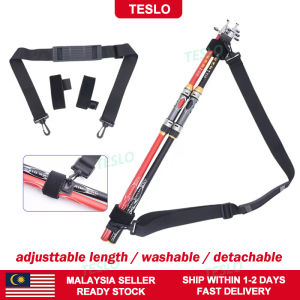 【TESLO】🔥Malaysia In Stock🔥 joran pancing belt travel fishing rod carrier strap sling band rod pancing holder adjustable shoulder tali beg pinggang