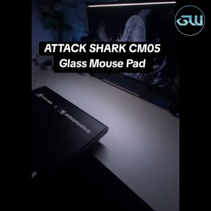 Attack Shark CM05 Glass Gaming Mouse Pad17.7x15.7 in Large Mouse MatNon Slip 9H Hard MousepadsNano-Textured Glass Surface with Improved Precision and Speed for FPS/MOBA
