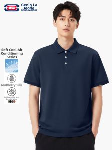 Genio Lamode | Silk-containing Business Casual Short Sleeve Polo T-Shirt