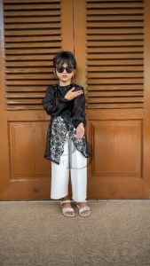 Fiona Kids Outer Brukat Anak Tanggung Perempuan 4-12 Tahun Brokat Organza Payet Kondangan Bridesmaid