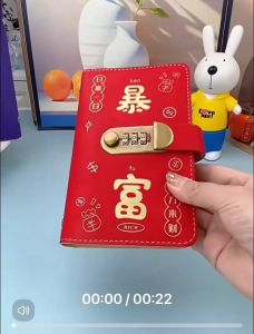 2025 Password Lock Cash Deposit Book Can Hold Cash Storage Bag Large Capacity Deposit Wallet Influencer Financial Manage