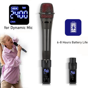 2.4GHz Hệ thống micro không dây XLR Adapter máy phát không dây Receiver cho micro điện động/Guitar/Bộ trộn âm thanh/Hệ thống PA