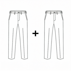UBV | Anti-wrinkle Lightweight Straight Leg Pants 9/10-length