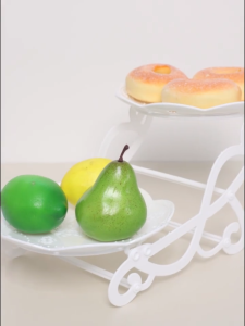 【Versatile】2-Tier Cake Dessert Display Stand Cupcake Pastry Cookie Tray Display Rack for Wedding Birthday Party
