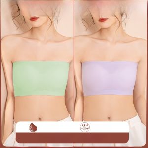 MiiOW | เสื้อชั้นในแบบเกาะอก MiiOW สำหรับเด็กผู้หญิง เสื้อชั้นในแบบกันลื่น กันแสง ไม่มีสาย วัสดุไนลอน ทรงสวมสบาย คอลเลกชั่นฤดูร้อน 2024