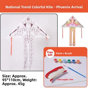 MONLEYTA | Creative DIY Kite Outdoor Handmade Paper Crane Coloring Blank Material Kit Graffiti Street Stall Cartoon Fill-in-the-blank