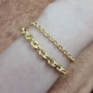 JIN JING RANTAI TANGAN SAUH (HOLLOW) EMAS 916 2g-6g↑