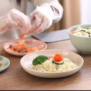 Piring Bulat Makan Wheat Straw Plate Serat Jerami Gandum Perlengkapan Makanan Minuman Ramah Lingkungan Food Grade