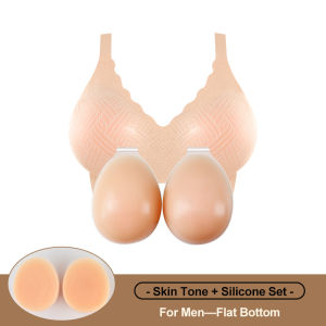 Silicone Breast Form Pad Fake Boobs With Bra Chest Enhancement Crossdresser Transgender Shemale Drag Queen Cosplay
