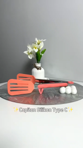 KLF Canary Stainless Steel - Capitan Silikon Tipe C - CNR-JS004 (Capitan Gorengan Tahan Panas) berkualitas berwarna Pink Tosca Ungu Hijau ukuran 9 inch 12 inch