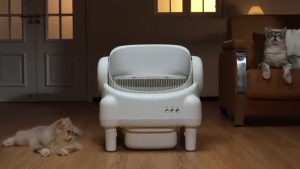 Greenpets Intelligent Automatic Cat Litter Pan Open Litter Pan Cat Litter Box Electric Scooper