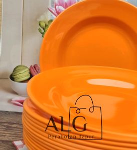 Gratis Sendok 12Pcs Piring makan besar 23cm foodgrade mika plstic