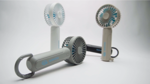 Quencha 1200mAh Mini Handheld Fan USB Rechargeable Turbo Speed Portable with Flashlight Back to School