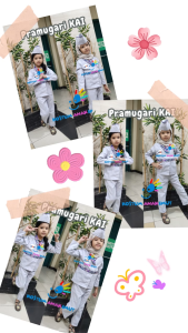 [Anakkuimut] Baju Pramugari KAI Anak - Seragam Pramugari Kereta Api Anak - Baju Profesi Anak