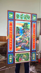 Tranh treo phòng thờ tranh Gia Tiên tranh Thờ treo tường Tranh treo tường Cửu huyền thất tổ thờ gia tiên tiền tổ tráng gương UT155