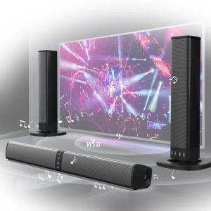 Soundbar ที่มีประสิทธิภาพเสียงวิทยุ Blaster Bar เสียงทีวีคอมพิวเตอร์พีซีซับวูฟเฟอร์ลําโพงโฮมเธียเตอร์ไร้สาย