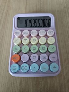 KALKULATOR PERMEN PASTEL KUNING PUTIH BIRU SKYBLUE UNGU LILAC  12 DIGIT calculator dagang