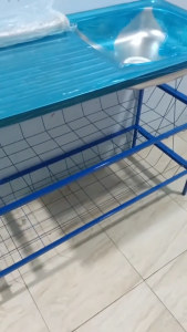 Blue Stainless Steel Basin Rack Stand with Sink Set 🔥 Ready Stocks 🔥 BESI Sinki Rack for Kitchen l Outdoor l Hawker Use