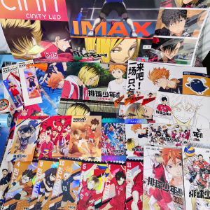 Hinata Shoyo Volleyball Anime Movie Theater Poster Scrapyard Battle Surrounding Cards Collectible Stickers over 14 Years Old